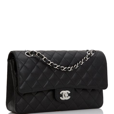 chanel bag with black hardware|chanel classic flap silver hardware.